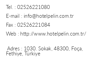 Hotel Pelin iletiim bilgileri